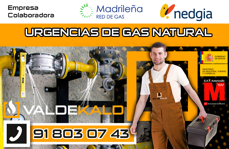 Urgencias de gas natural en Valdemoro